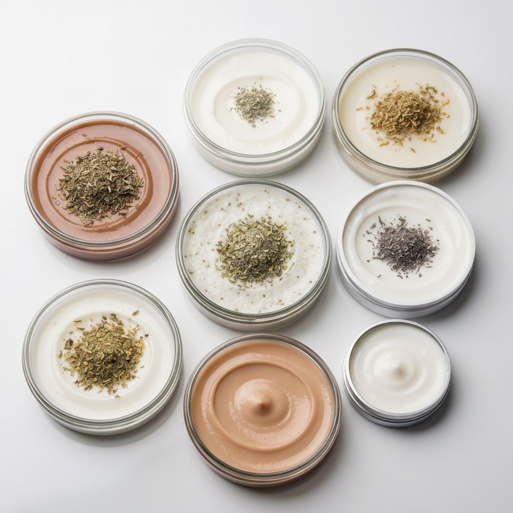 Texturas de cremas naturales